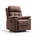 Sillones reclinables tejido 94x103x110 cm - marrón - estilo moderno con reposapiés manual acolchado