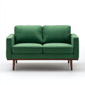 Sofá 2 plazas tapizado textil 160x85x90 cm - verde - moderno elegante