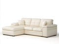 Sofás de esquina cuero sintético 248x168x88 cm blanco - diseño contemporáneo
