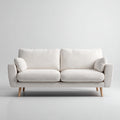 Sofás 2 plazas tapizado en tela 165x82x78 cm - blanco-natural - diseño moderno para salón