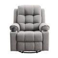 Sillones reclinables tela acolchada 100x102x108 cm - gris - función reclinable con portavasos