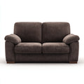 Sofás 2 plazas de tela acanalada con respaldo acolchado 170x92x88 cm - marrón oscuro - diseño confortable