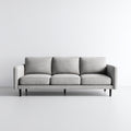 Sofás 3 plazas tela 210x88x82 cm gris claro diseño moderno