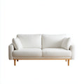 Sofá 2 plazas tapizado textil 160x95x90 cm - blanco - moderno elegante