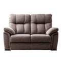 Sofá 2 plazas tapizado textil 160x95x95 cm - marrón - clásico cómodo